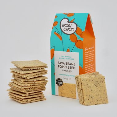 Fava Bean & Poppy Seed Gluten-Free Crackers